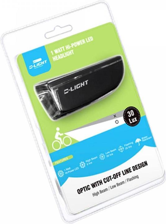 Actual product image D.Light 3-function handlebar light D-Light 3xAAA 30 lumens (30 lm, 30 lm)