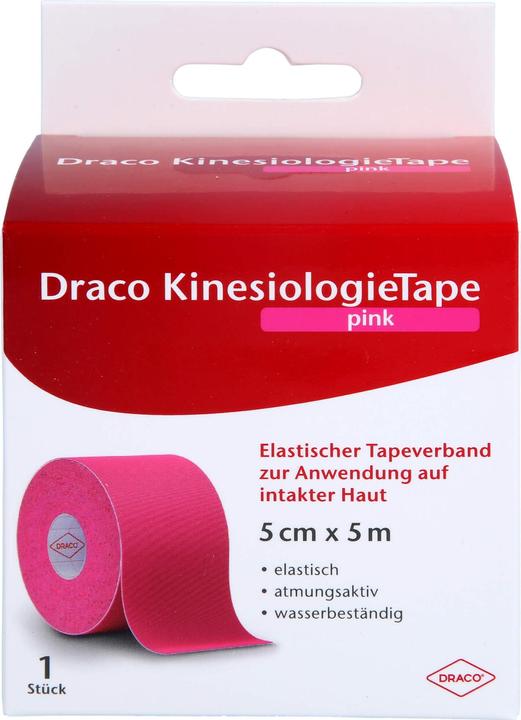 Actual product image Dracco Draco Kinesio Tape Pink5x5, 1 pc VER (5 m)