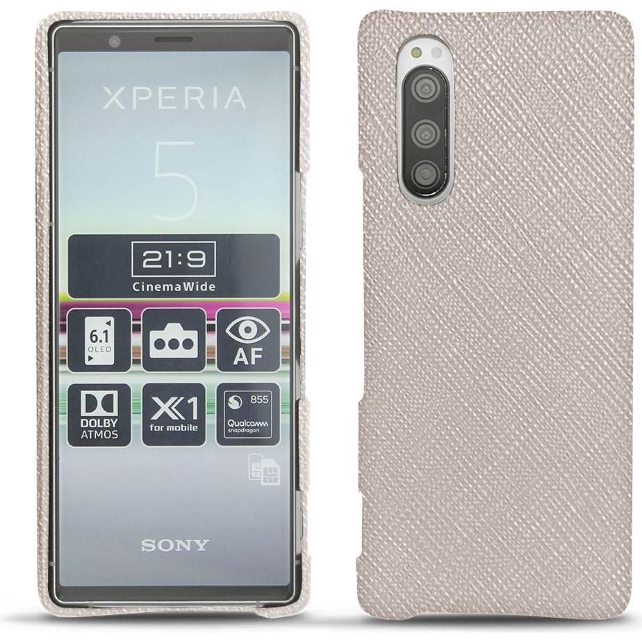 Noreve Lederschutzhülle (Sony Xperia 5), Smartphone Hülle, Beige
