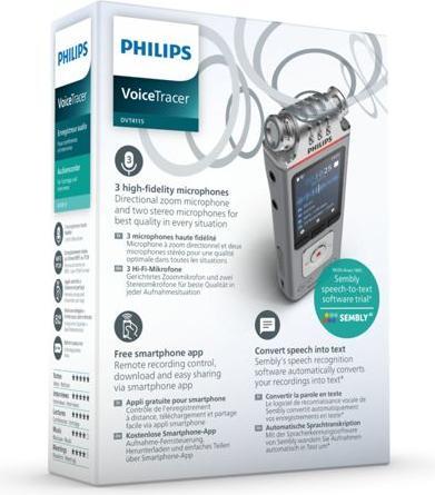 Immagine prodotto Philips DVT4115 Tracciatore vocale digitale (8 GB)