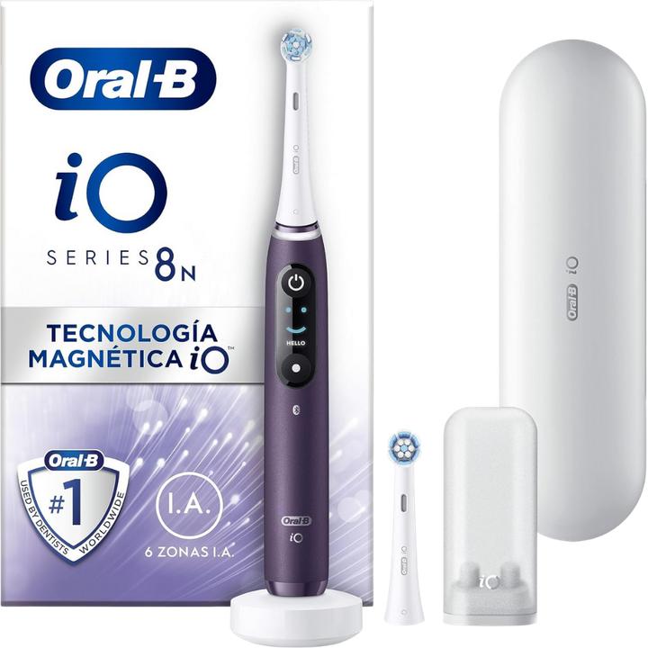 Actual product image Oral-B iO 8N - Violet - Elektrische Tandenborstel - Ontworpen Door Braun