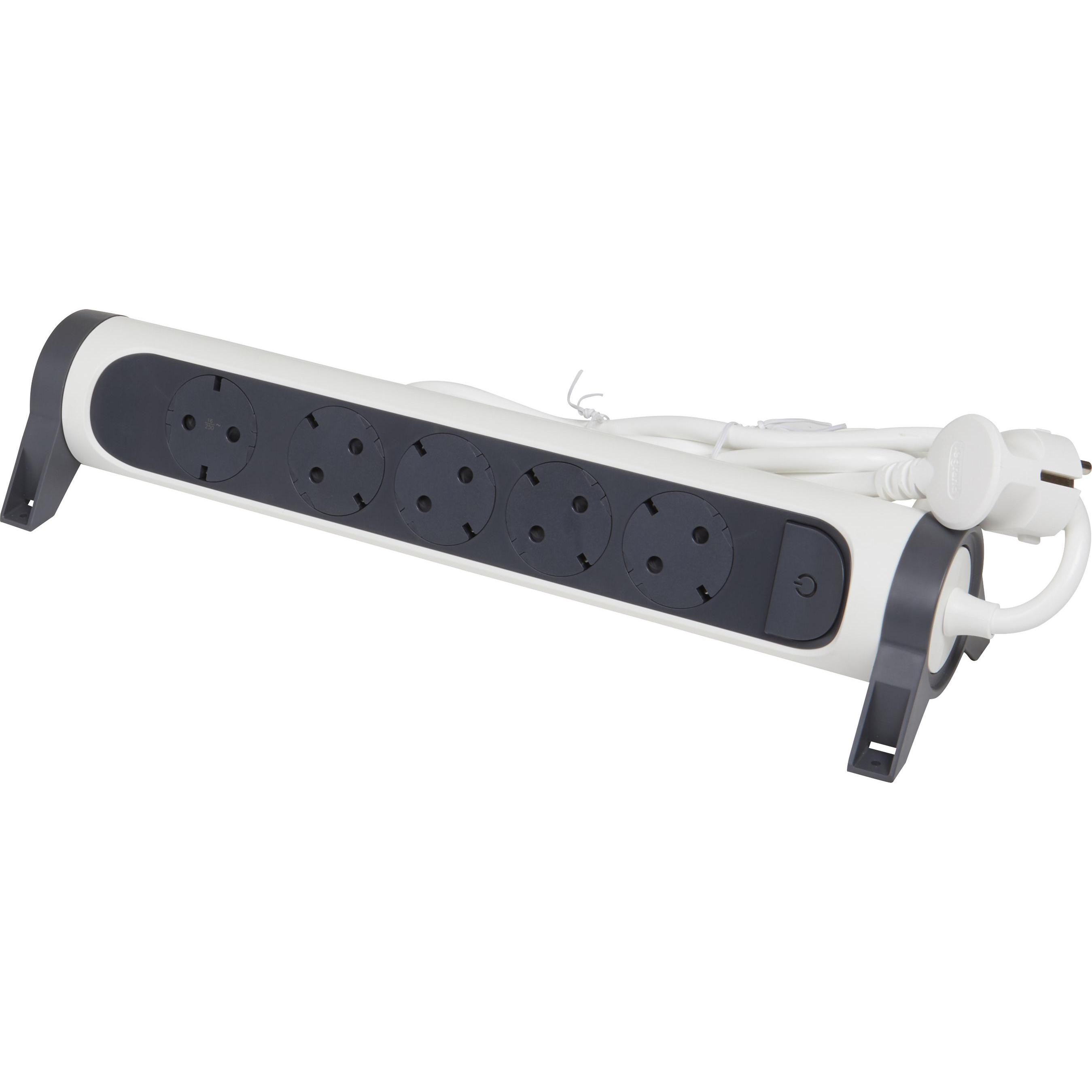 Legrand, Steckdosenleiste, Drehbare Steckdosenleiste, 5-fach Steckdose (5 x, CEE, CEE 7/3, 1.50 m)