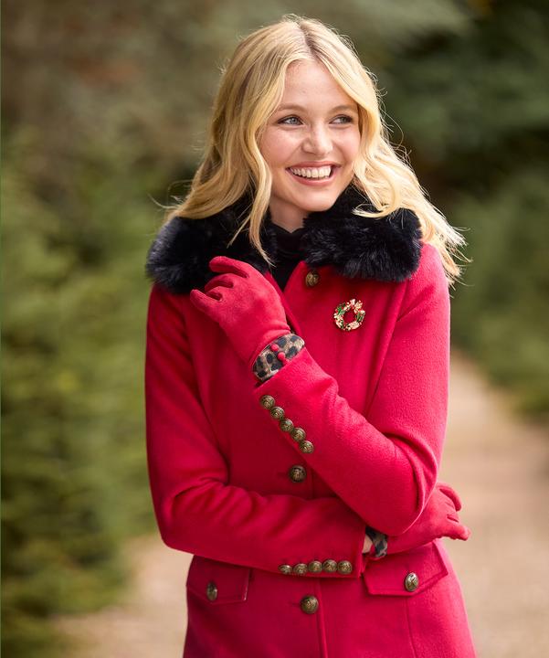 Image du produit Joe Browns Vintage-Style Animal Print Microsuede Gloves (Taille unique)