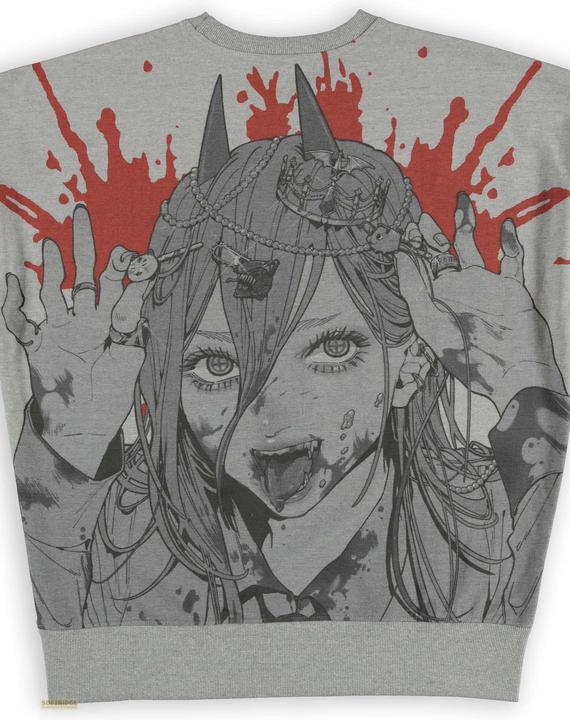 Produktbild Difuzed Chainsaw Man Pullover Power Grey Melange Grösse M (M)