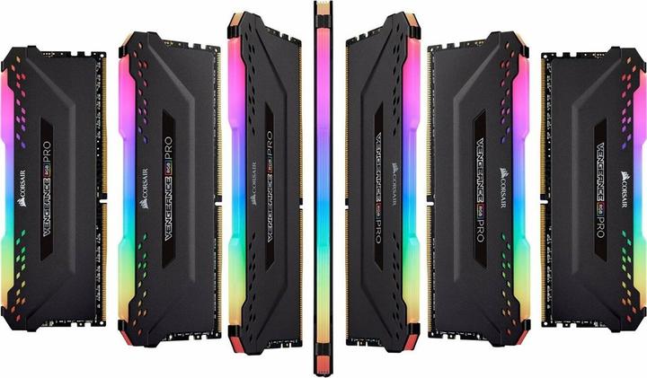 Produktbild Corsair DDR4, 3200MHz 8GB 1x8GB Dimm, Unbuffered, 16-20-20-38, XMP 2.0, VENGEANCE RGB PRO Black Heatspreader (1 x 8GB, 3200 MHz, DDR4-RAM, DIMM)