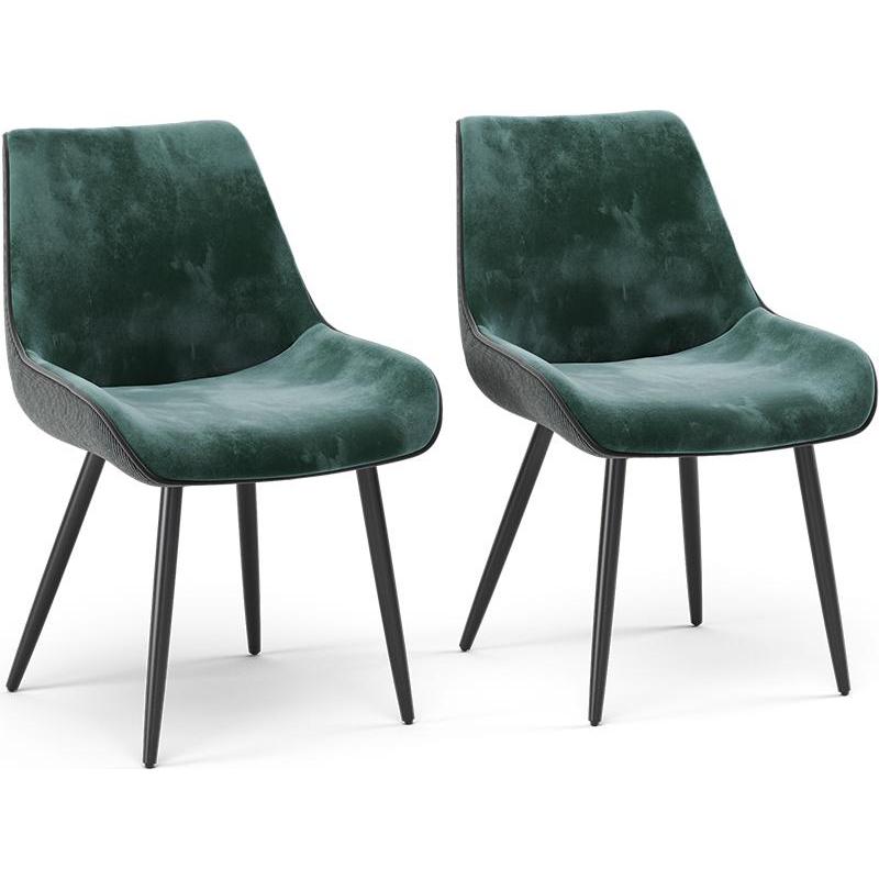 Vicco, Stühle, Esszimmerstuhl Eleganza, Grün, 2er Set