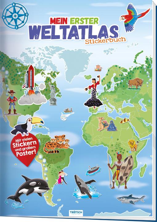Actual product image Sticker Book My First World Atlas