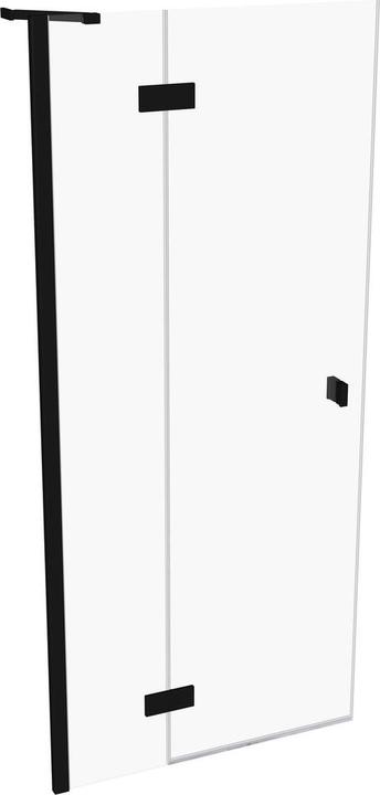 Actual product image Hüppe SolvaPro partially framed swing door, 4-corner, with fixed segment, left attachment, width: 900mm (211 cm, 90 cm)