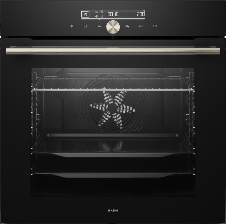 Asko Backofen Black Glass EURO OT 86331BG Glassfront schwarz