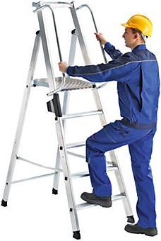 Immagine prodotto Munk Scaletta in alluminio con grande piattaforma (Scala a pioli, 143 cm)