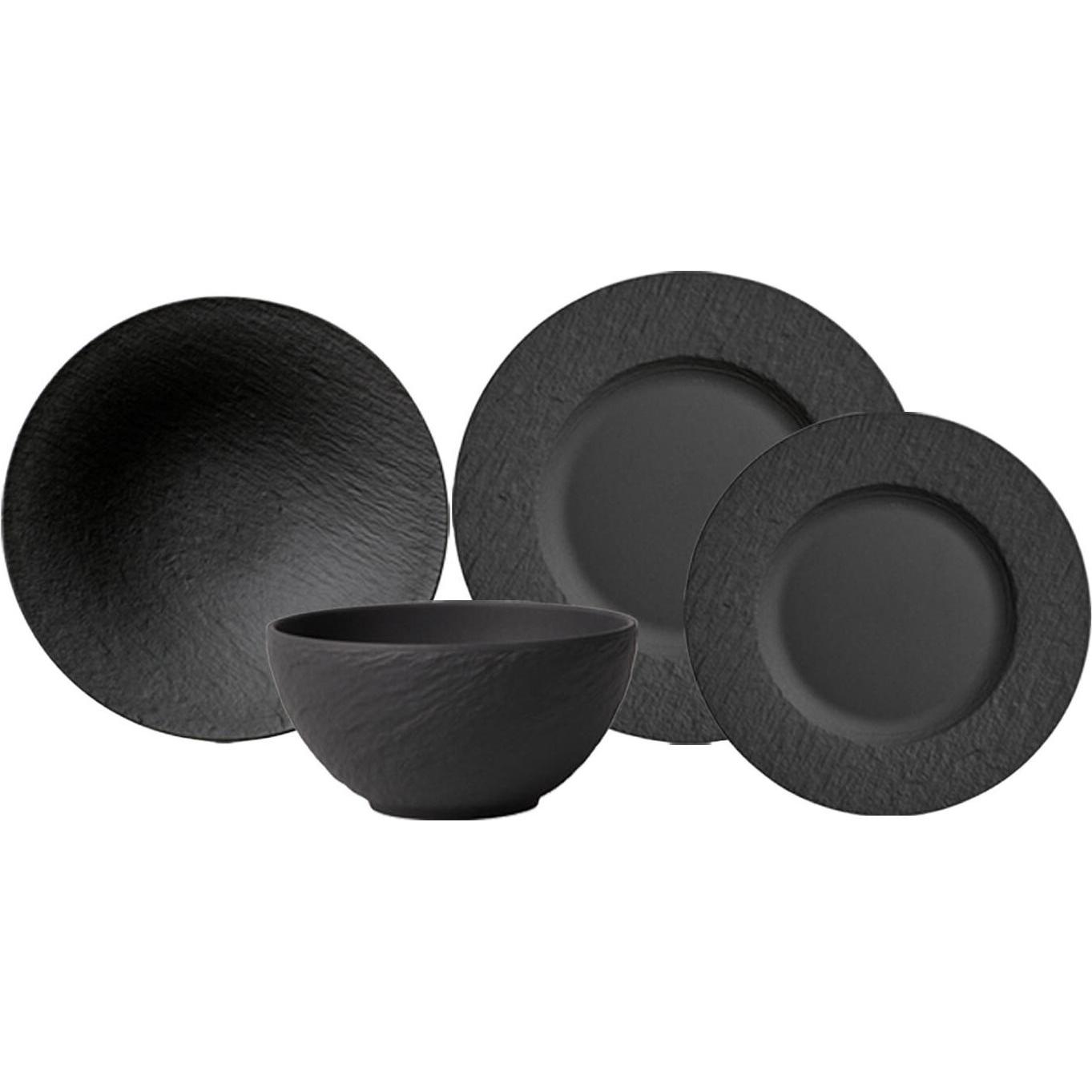 Villeroy & Boch, Geschirrset, Manufacture Rock (4 Stück)