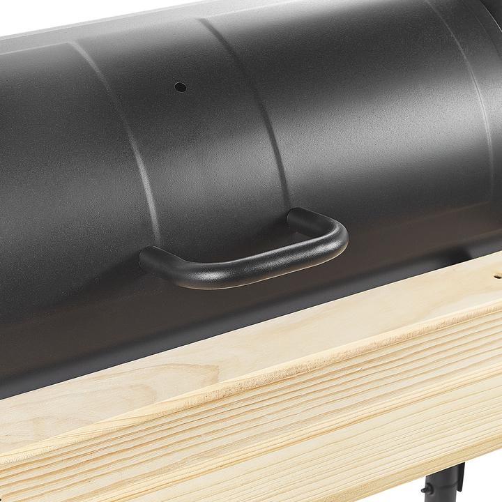 Actual product image Beliani Charcoal grill with smokehouse black rollable SATAH (31 cm)