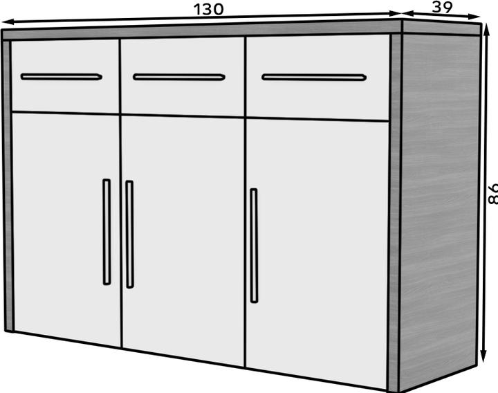Produktbild ADRK Furniture Kommode MARDEN (130 x 39 x 86 cm)