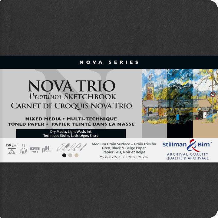 Stillmann & Birn Carnet souple NOVA T RIO 19x19cm 46F 150g (Carré, Blanc, Couverture souple)