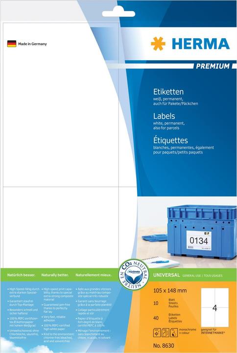 Image du produit HERMA Étiquettes d'expédition A4