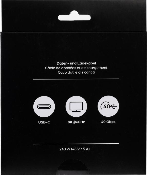 Produktbild Onit Thunderbolt 4-Kabel USB C - USB C 3 m, Weiss (3 m, USB 4.0, 240 W)