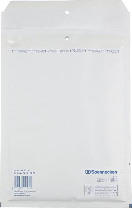 Image du produit Soennecken Pochette à bulles d'air Désignation de type : D/1 Technique de fermeture : avec bande autocollante (100 x)