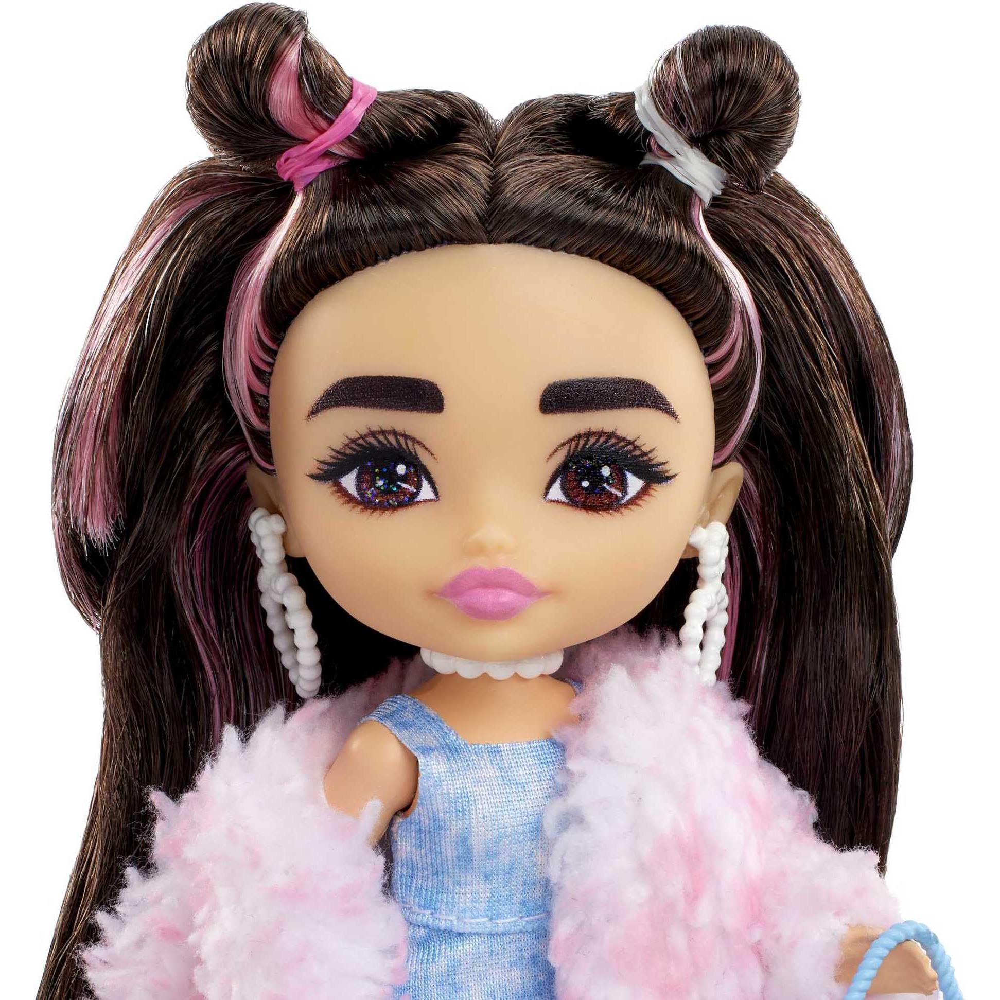 Thumbnail - Barbie Extra Mini Doll - Cow Print Furry Jacket