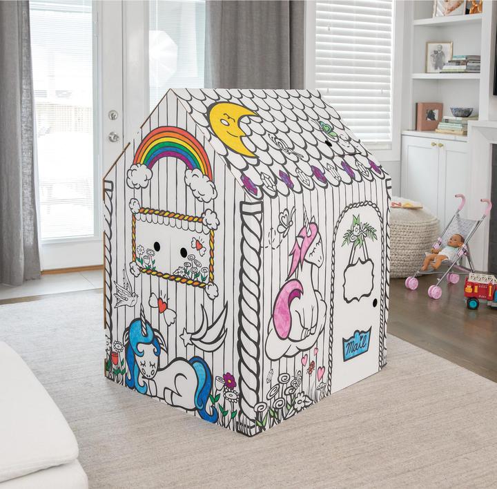 Image du produit Fellowes Spielhaus BANKERS BOX 1232401 Einhorn 121x97x81cm