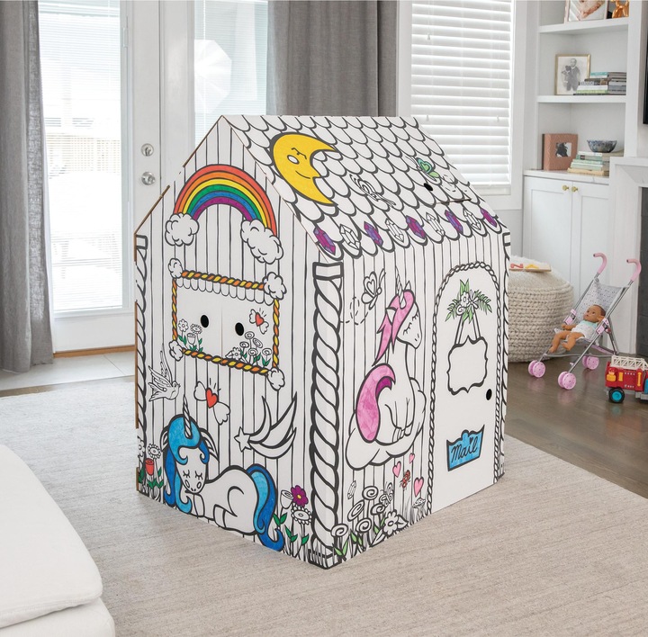 Actual product image Fellowes Playhouse BANKERS BOX 1232401 Unicorn 121x97x81cm