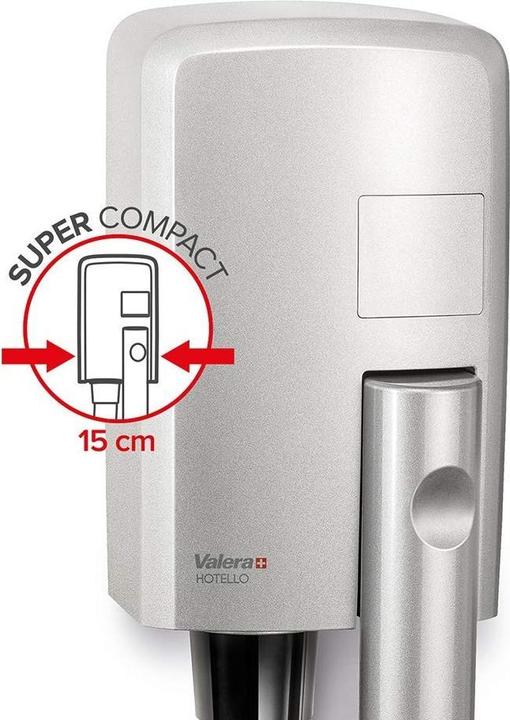 Immagine prodotto Valera All Care Hotello Silver, asciugacapelli in plastica da 1200 W Asciugacapelli a parete, con T (1200 W)