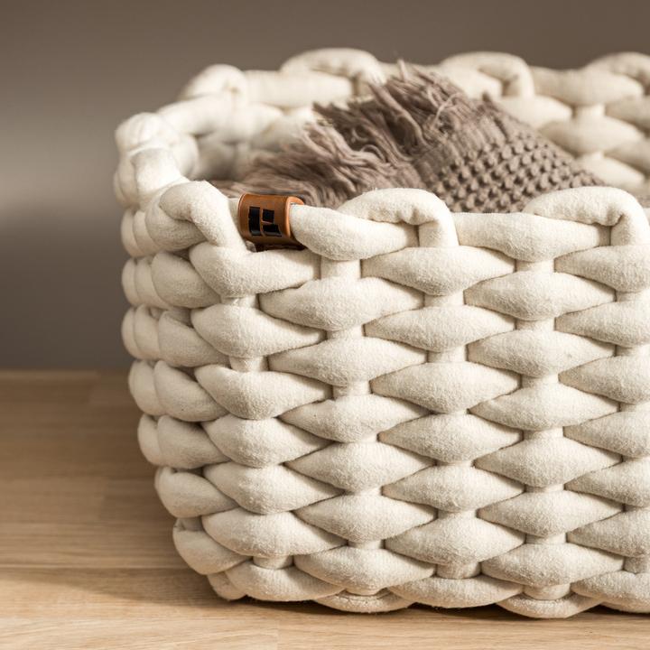 Produktbild Bigso BASKET Aufbewahrungskorb Weiss M (25 cm)