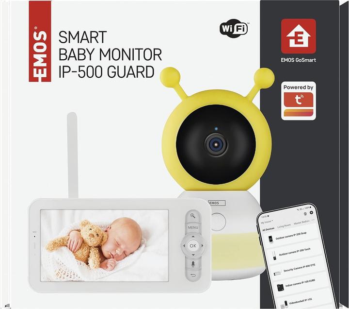 Produktbild Emos GoSmart Rotierende Baby Kamera IP-500 GUARD mit Monitor und WiFi (Babyphone mit Kamera)