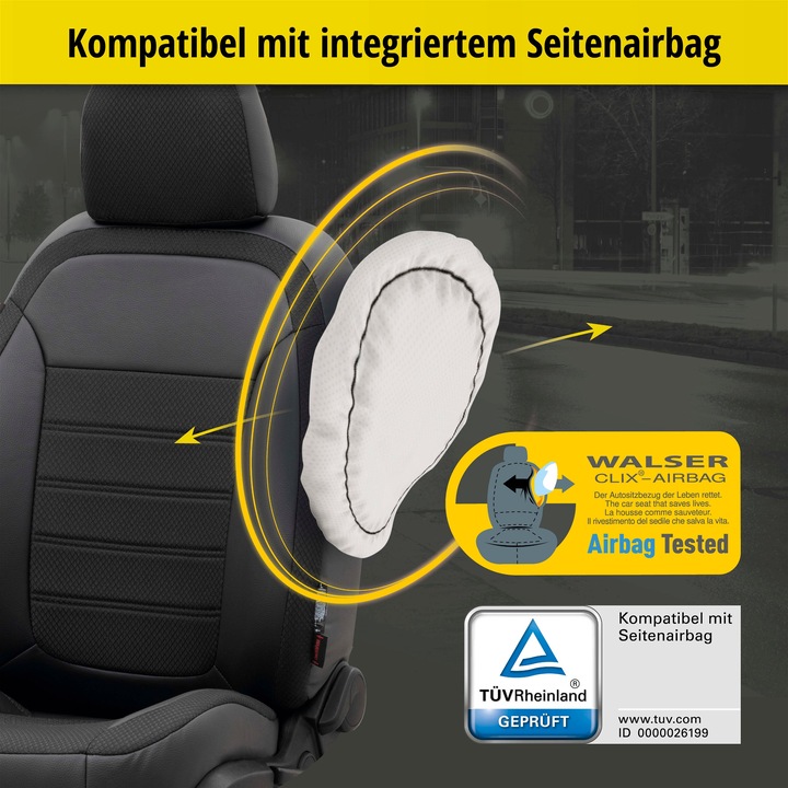 Produktbild Walser Sitzbezug für Hyundai i20 II (GB, IB) 11/2014-Heute, 2 Einzelsitzbezüge