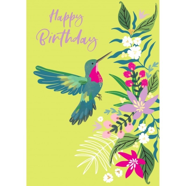 Produktbild Laura Darrington Geburtstagskarte Happy Birthday Kolibri von (1 Stk.)