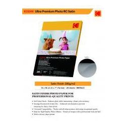 Kodak Ultra Premium Photo Paper 280g Satin 13 x 18 cm 20 Sheets (280 g/m², 13 x 18 cm, 20x), Carta fotografica, Bianco