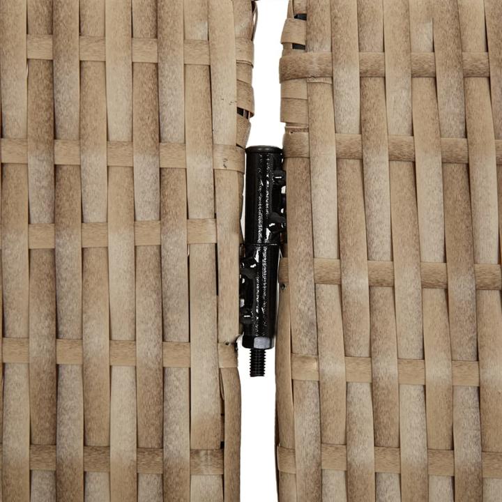 Produktbild vidaXL Paravent 5-tlg. Beige Poly Rattan,Farbe: Beige,Material: Poly