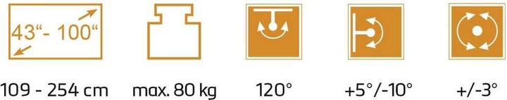 Image du produit myWall Support TV HP 43 (100", 80 kg)