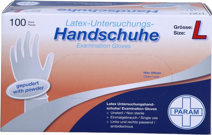 Actual product image Disposable gloves latex powdered L, 100 pcs HAS (L)