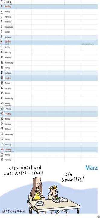 Produktbild Heye Familienplaner (21 x 45 cm)