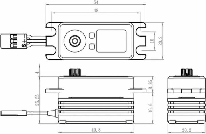 Immagine prodotto Savöx sb-2262sg (8,4v/30kg/0,065s) servo digitale hv a basso profilo linea nera