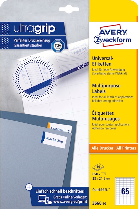 Actual product image Avery QUICKPEEL - Universal labels