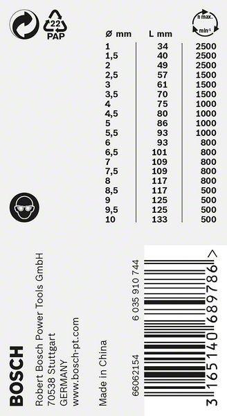 Actual product image Bosch Professional Zubehör PRO Stainless Steel HSS-Co twist drill set, 19 pcs. (1 mm, 1.5 mm, 2 mm, 2.5 mm, 3 mm, 3.5 mm, 4 mm, 4.5 mm, 5 mm, 5.5 mm, 6 mm, 6.5 mm, 7 mm, 7.5 mm, 8 mm, 8.5 mm, 9 mm, 9.5 mm, 10 mm)