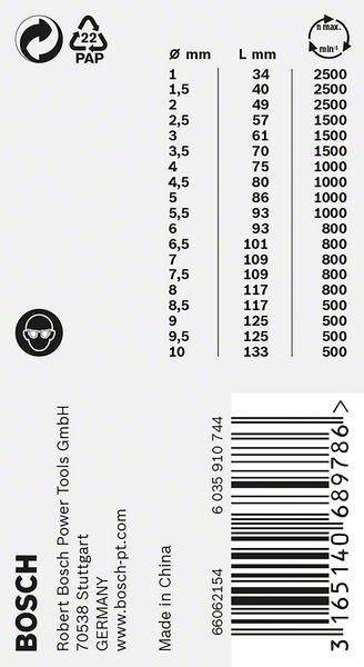 Image du produit Bosch Professional Zubehör Jeu de forets hélicoïdaux PRO Stainless Steel HSS-Co, 19 pièces (1 mm, 1,5 mm, 2 mm, 2,5 mm, 3 mm, 3,5 mm, 4 mm, 4,5 mm, 5 mm, 5,5 mm, 6 mm, 6,5 mm, 7 mm, 7,5 mm, 8 mm, 8,5 mm, 9 mm, 9,5 mm, 10 mm)