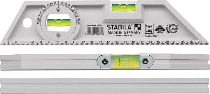 Productafbeelding Stabila Mini waterpas 25 cm 104 Alle (25 cm)