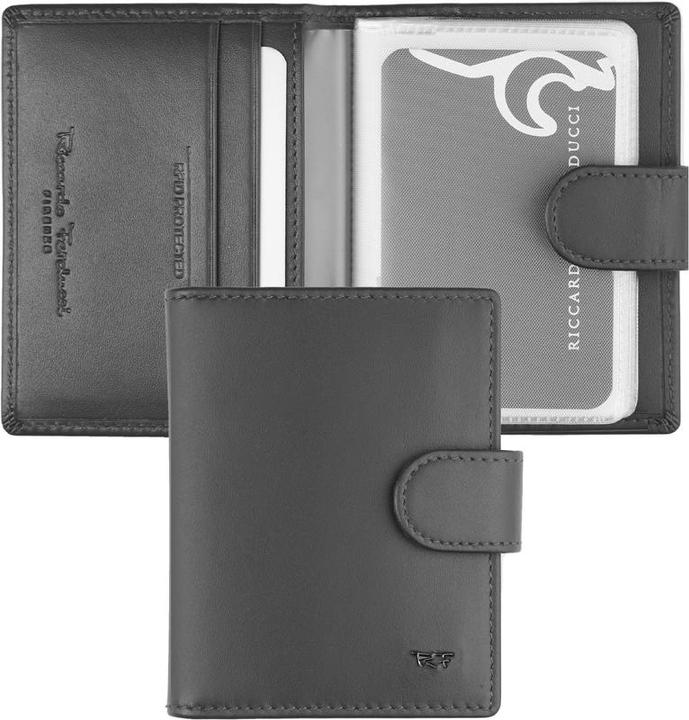 Actual product image Riccardo Ferducci Credit card case w safety closure, RFID