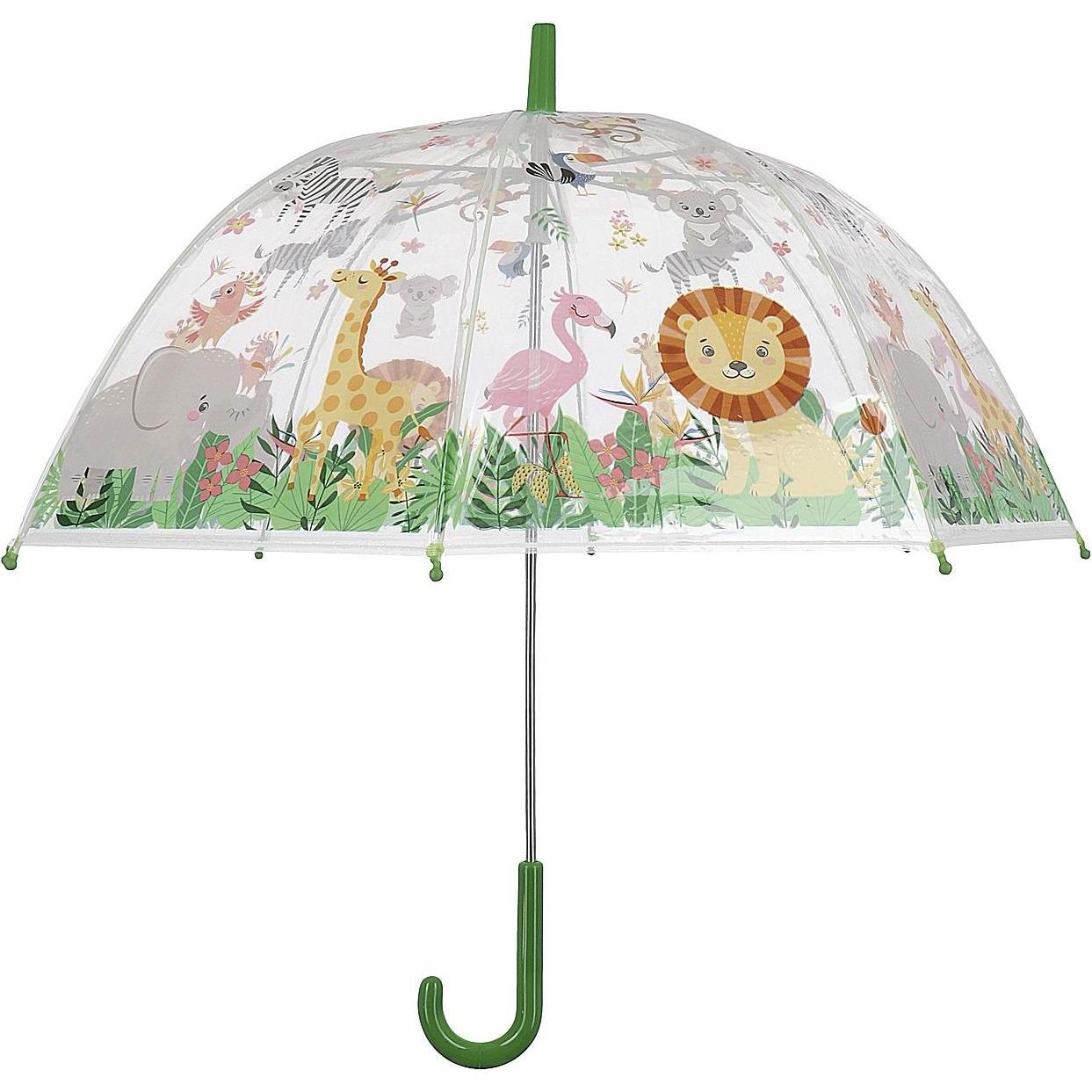 Esschert Design, Bambine, Ombrello, Ombrello Animali della Giungla Multicolore, Multicolore