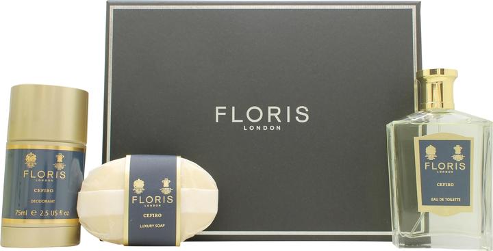 Actual product image Floris Cefiro EDT 100ml Soap 100g Deodorant Stick 75ml for Unisex (Perfume set)