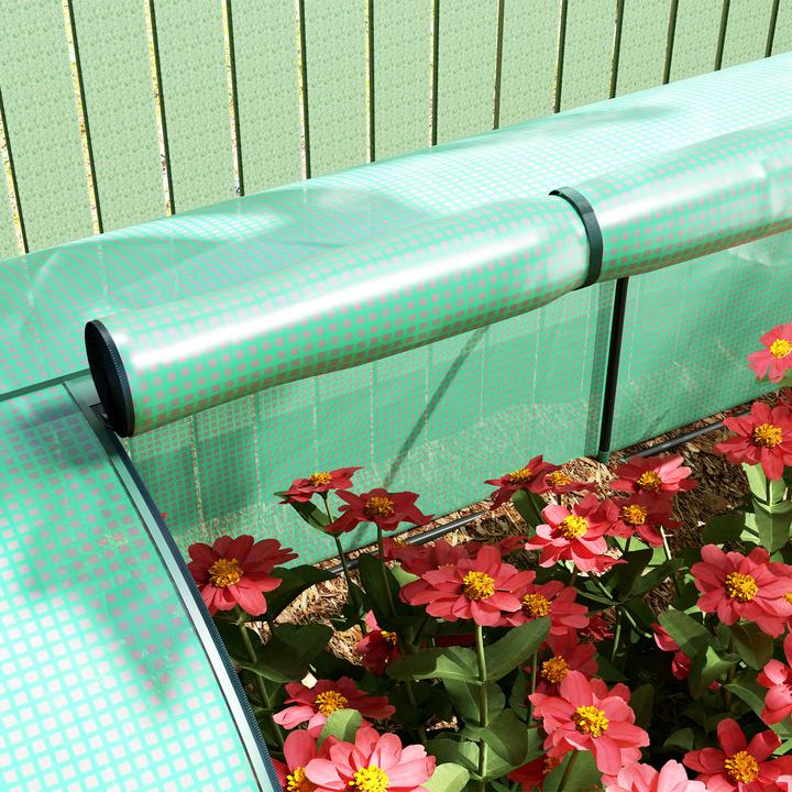 Produktbild Outsunny Gewächshaus Stahl, PE Grün