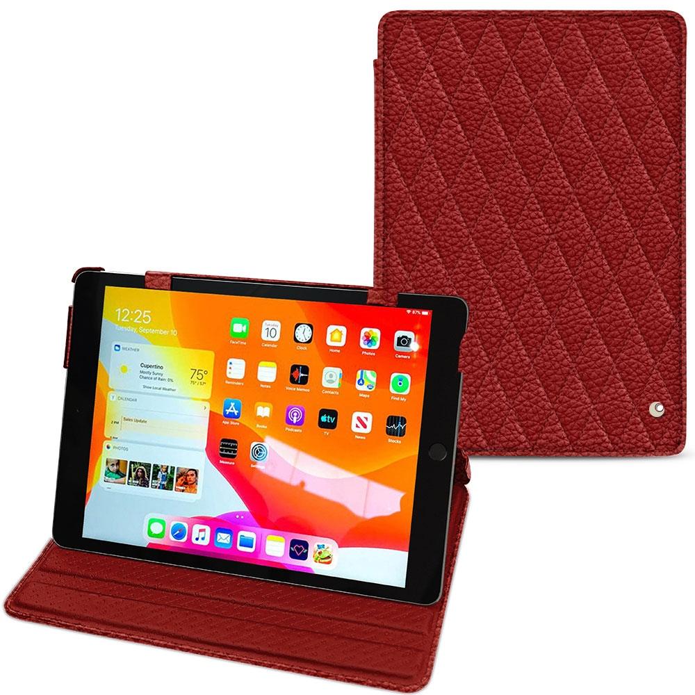 Noreve Lederschutzhülle horizontal (iPad 10.2 2019), Tablet Hülle, Rot