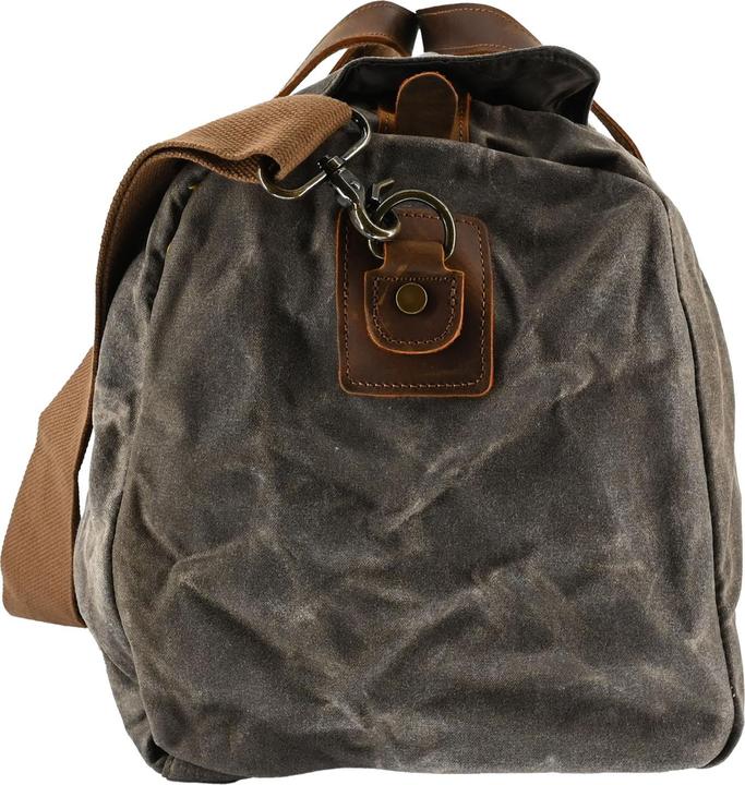 Actual product image Army Shop #7 Weekender made from waxed army tent fabric