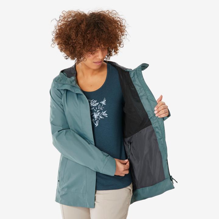 Immagine prodotto Quechua Wanderjacke Damen wasserdicht - NH500 grün (L)