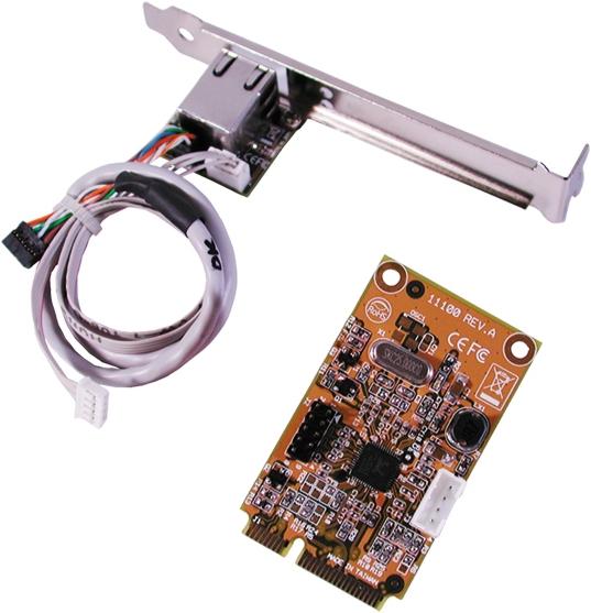 Actual product image Exsys Ethernet 1Gigabit LAN Mini PCIe card (Mini PCI Express)