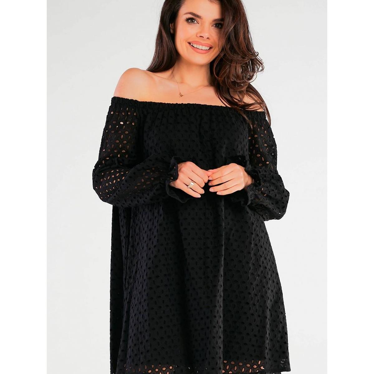 Awama, Damen, Kleider, Alltagskleid, Schwarz, (M)