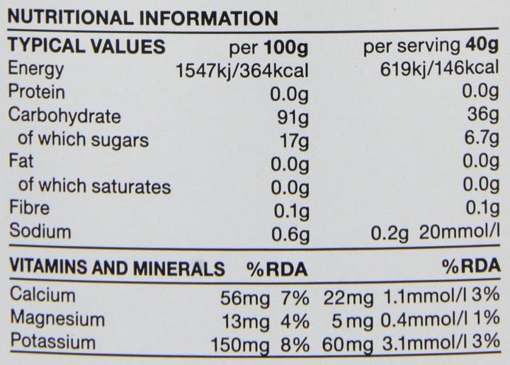 Nährwerte und Zutaten SIS GO Electrolyte Drink (1 Stück, Pulver, 1600 g)