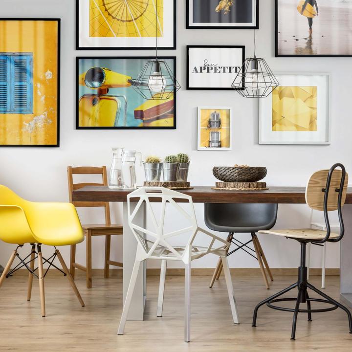 Image du produit Trenddeko La façade jaune de la maison (24 x 30 cm)